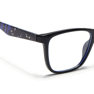 Voyage Shine Black Square Eyeglasses for Men & Women (V4349MG4811)