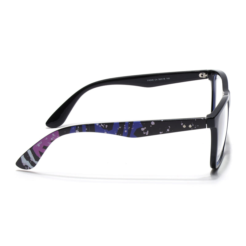 Voyage Shine Black Square Eyeglasses for Men & Women (V4349MG4811)