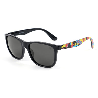 Voyage Square Polarized Sunglasses for Men & Women (Black Lens | Black Frame - PMG4813)
