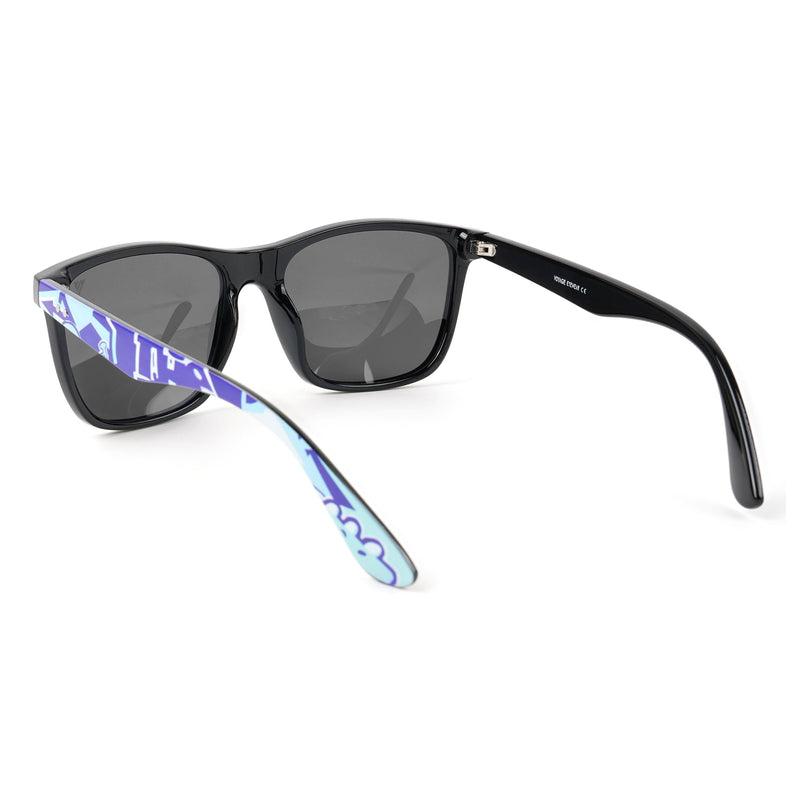 Voyage Square Polarized Sunglasses for Men & Women (Black Lens | Black Frame - PMG4814)
