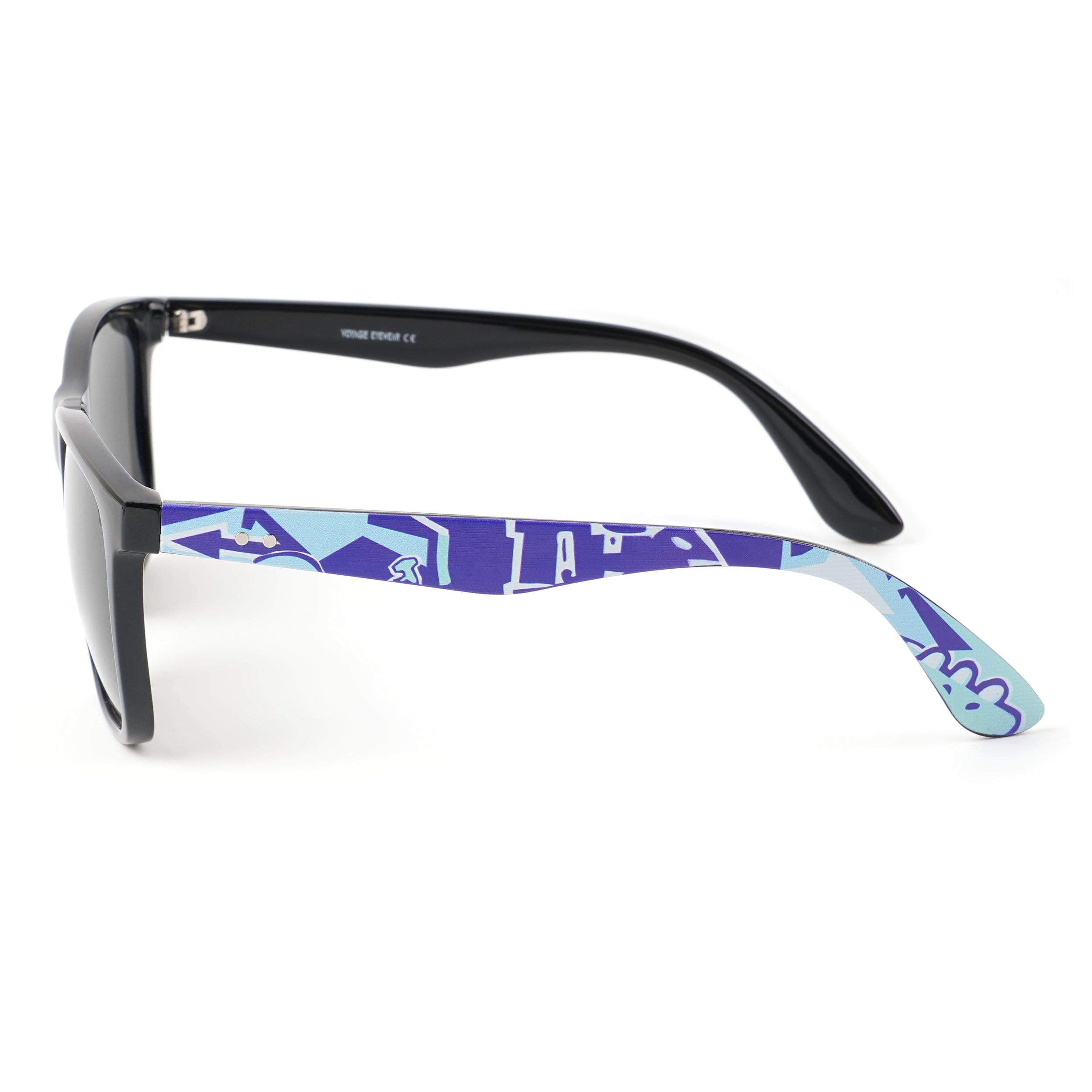 Voyage Square Polarized Sunglasses for Men & Women (Black Lens | Black Frame - PMG4814)