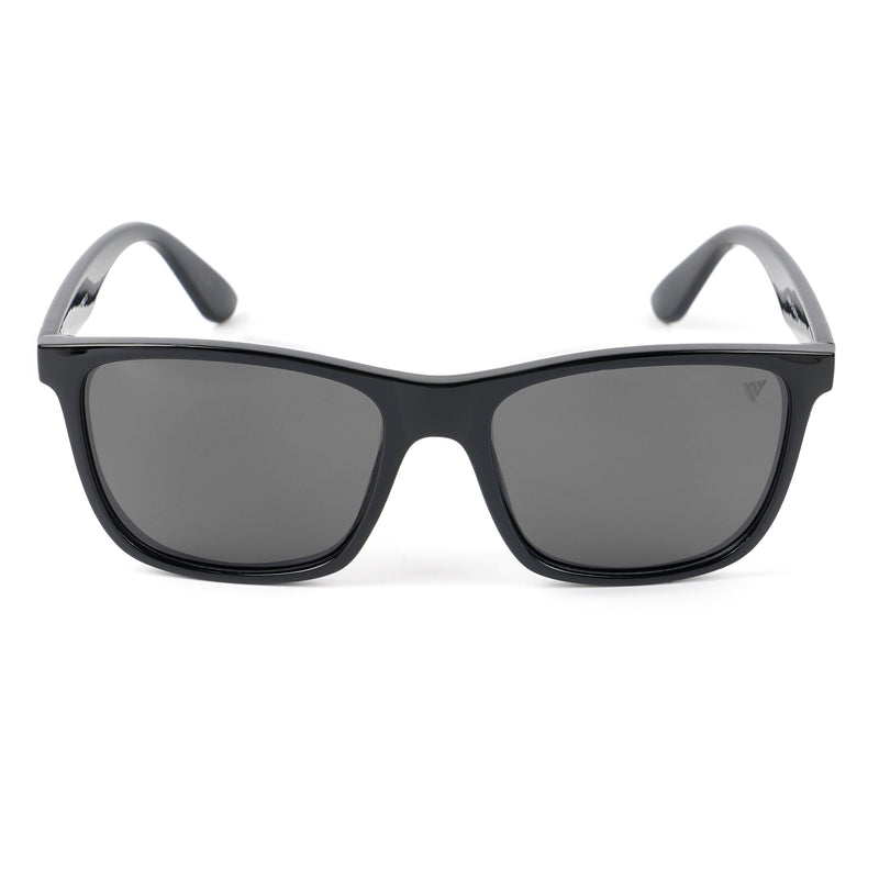 Voyage Square Polarized Sunglasses for Men & Women (Black Lens | Black Frame - PMG4815)