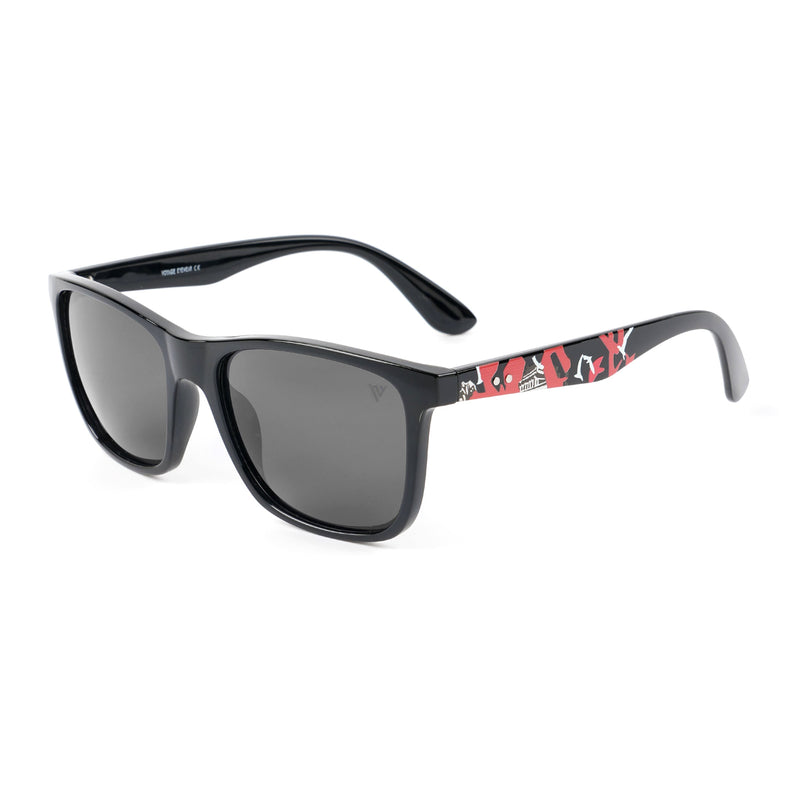 Voyage Square Polarized Sunglasses for Men & Women (Black Lens | Black Frame - PMG4815)