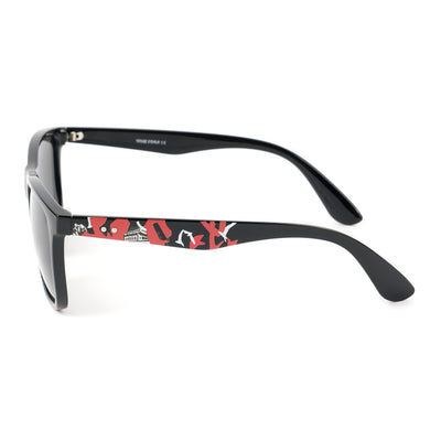 Voyage Square Polarized Sunglasses for Men & Women (Black Lens | Black Frame - PMG4815)