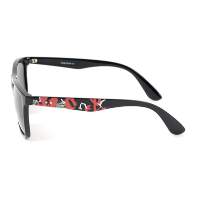 Voyage Square Polarized Sunglasses for Men & Women (Black Lens | Black Frame - PMG4815)