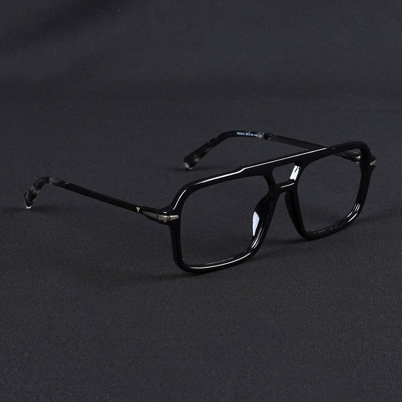 Voyage Apex Shine Black Wayfarer Eyeglasses for Men & Women (V62003MG5355-C2)