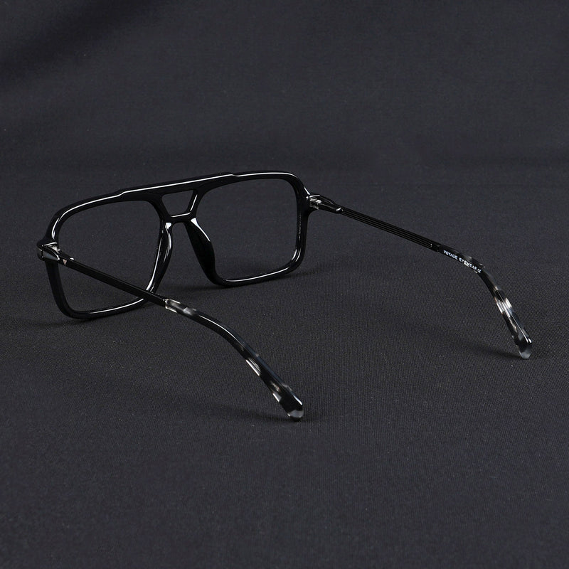 Voyage Apex Shine Black Wayfarer Eyeglasses for Men & Women (V62003MG5355-C2)