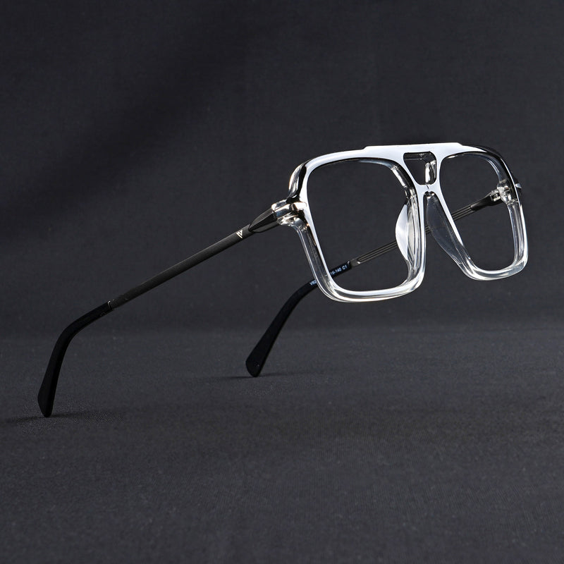 Voyage Apex Black & Transparent Wayfarer Eyeglasses for Men & Women (V62003MG5356-C3)