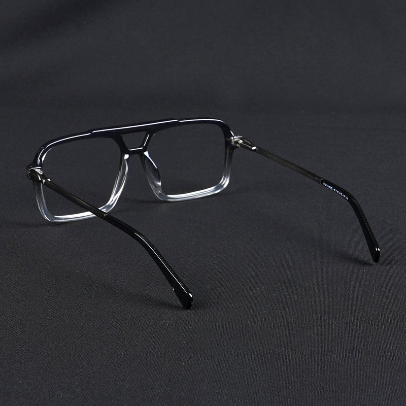 Voyage Apex Black & Transparent Wayfarer Eyeglasses for Men & Women (V62003MG5356-C3)