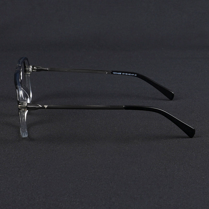 Voyage Apex Black & Transparent Wayfarer Eyeglasses for Men & Women (V62003MG5356-C3)