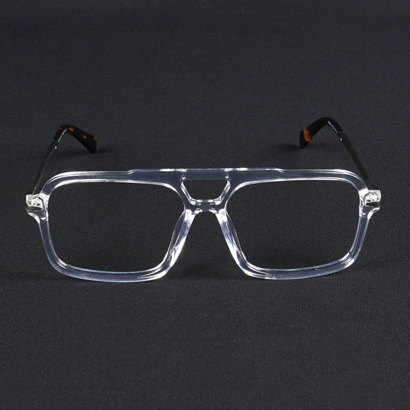 Voyage Apex Transparent Wayfarer Eyeglasses for Men & Women (V62003MG5357-C4)