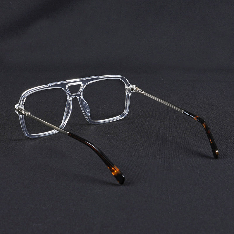 Voyage Apex Transparent Wayfarer Eyeglasses for Men & Women (V62003MG5357-C4)