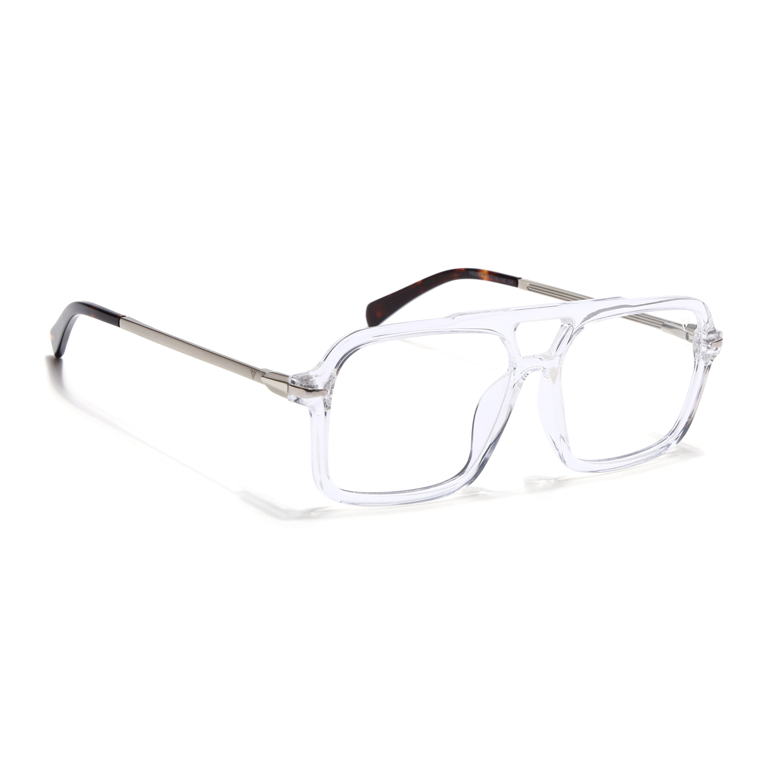 Voyage Apex Transparent Wayfarer Eyeglasses for Men & Women (V62003MG5357-C4)