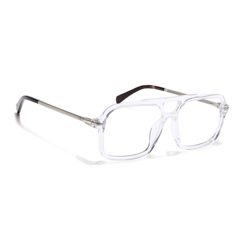 Voyage Apex Transparent Wayfarer Eyeglasses for Men & Women (V62003MG5357-C4)