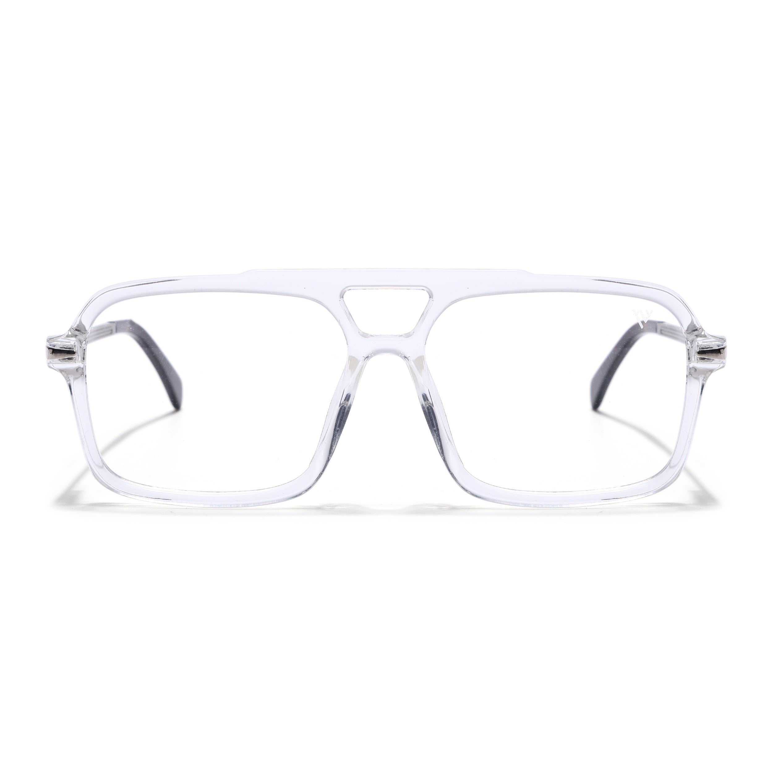 Voyage Apex Transparent Wayfarer Eyeglasses for Men & Women (V62003MG5357-C4)