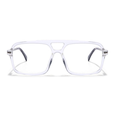 Voyage Apex Transparent Wayfarer Eyeglasses for Men & Women (V62003MG5357-C4)