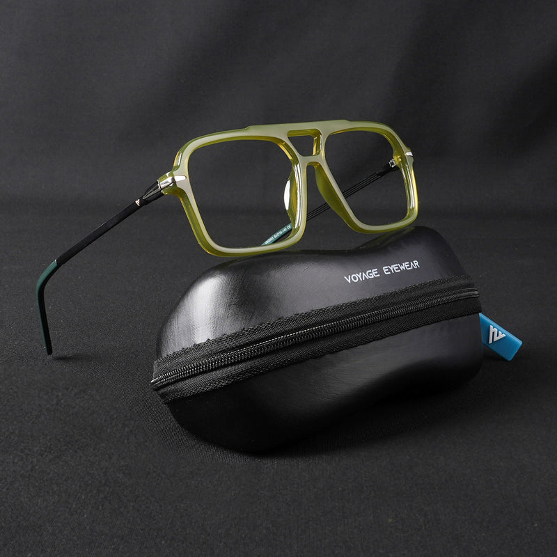 Voyage Apex Green Wayfarer Eyeglasses for Men & Women (V62003MG5359-C6)