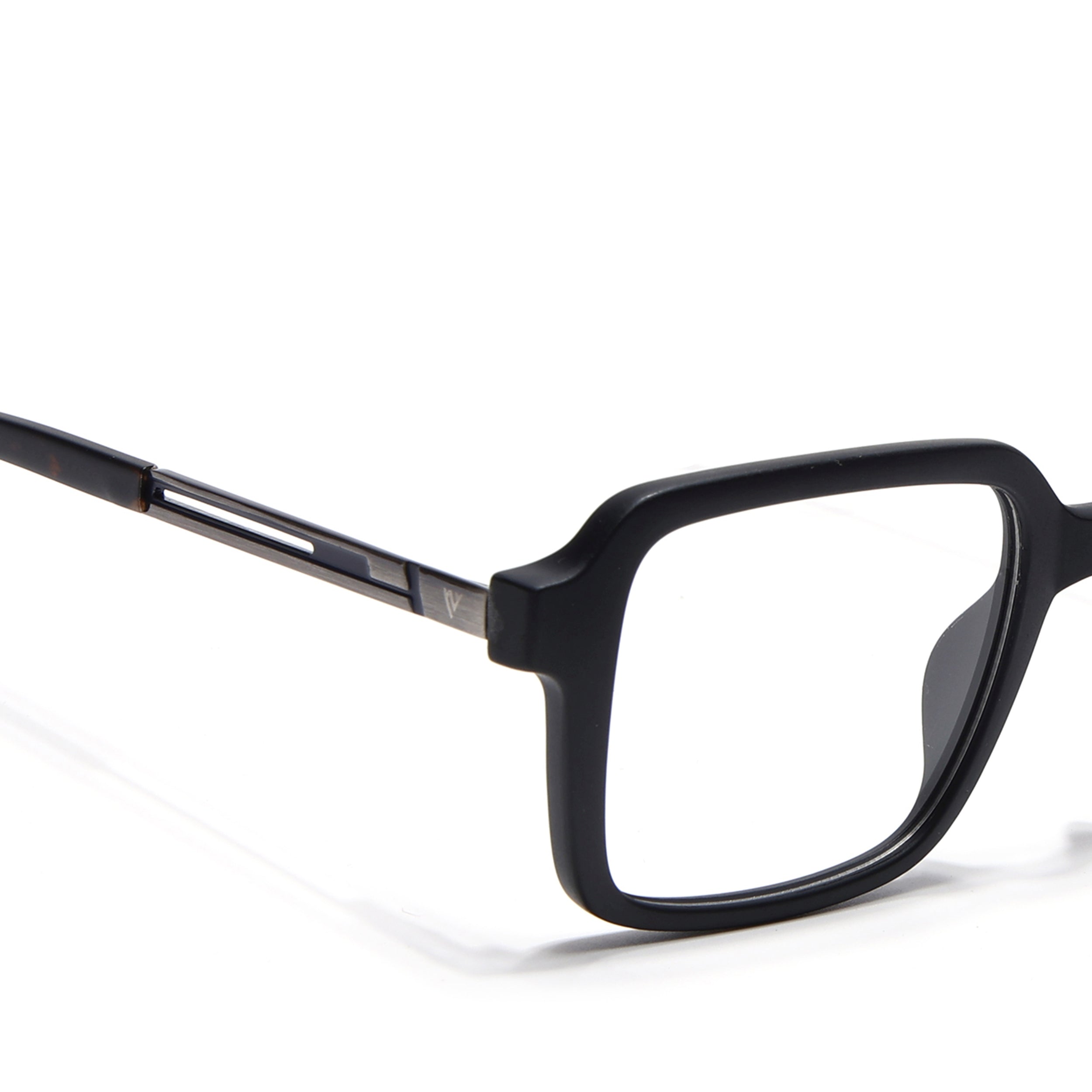 Voyage Apex Matt Black Square Eyeglasses for Men & Women (V62004MG5360-C1)