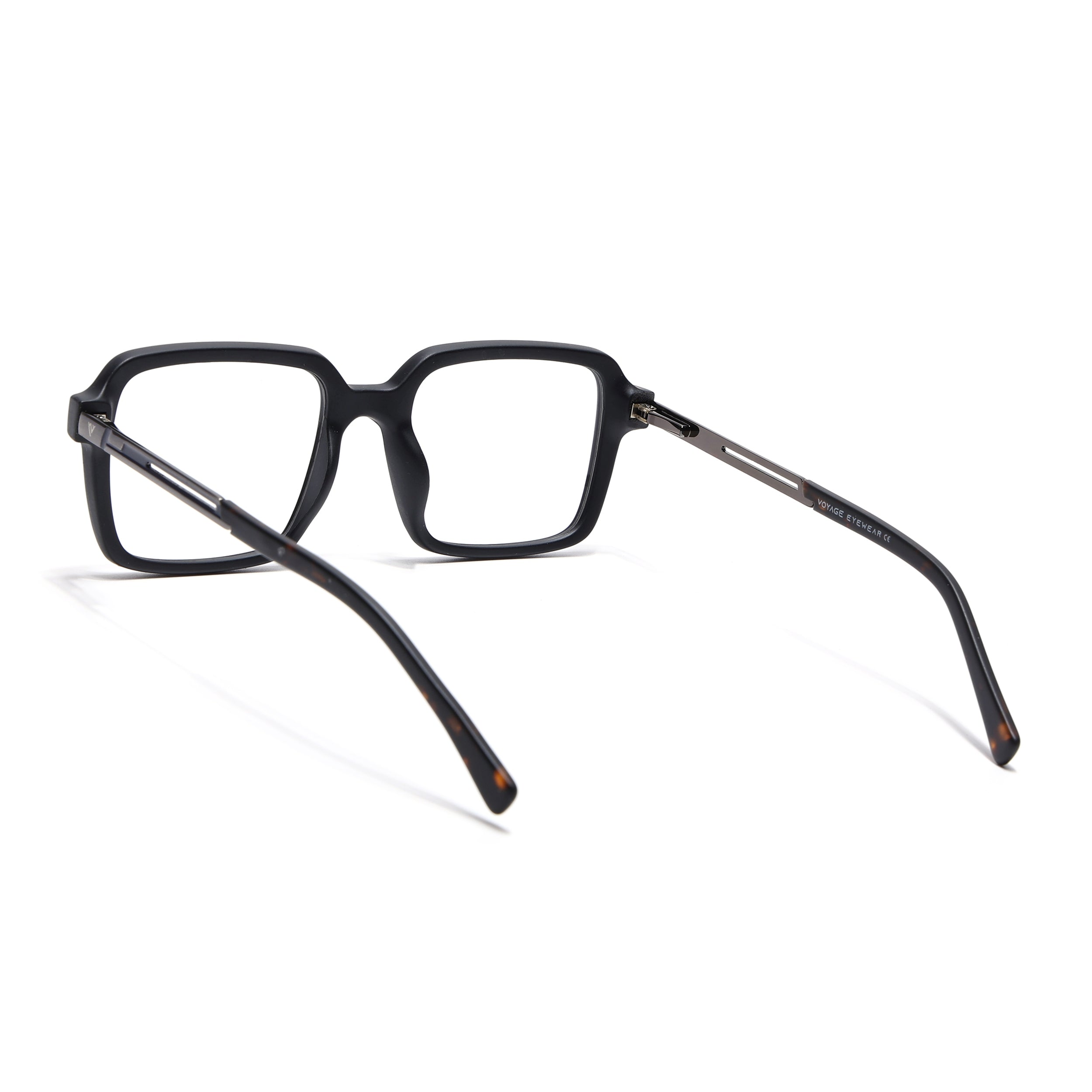 Voyage Apex Matt Black Square Eyeglasses for Men & Women (V62004MG5360-C1)