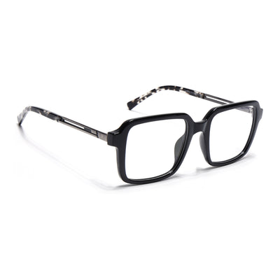 Voyage Apex Shine Black Square Eyeglasses for Men & Women (V62004MG5361-C2)