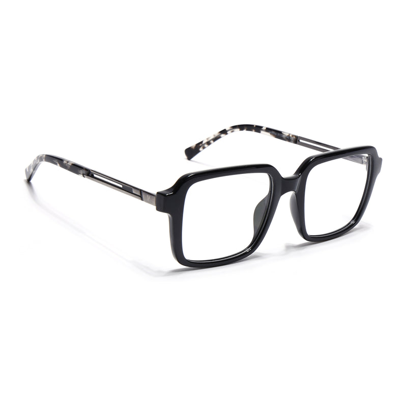Voyage Apex Shine Black Square Eyeglasses for Men & Women (V62004MG5361-C2)