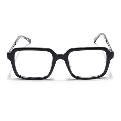 Voyage Apex Shine Black Square Eyeglasses for Men & Women (V62004MG5361-C2)