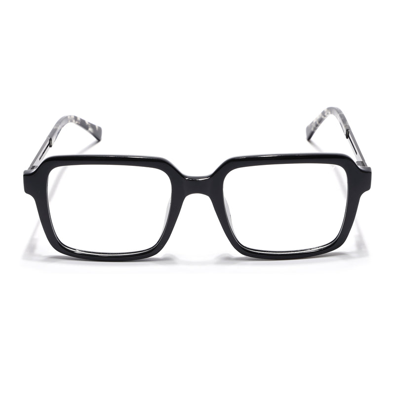 Voyage Apex Shine Black Square Eyeglasses for Men & Women (V62004MG5361-C2)