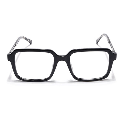 Voyage Apex Shine Black Square Eyeglasses for Men & Women (V62004MG5361-C2)