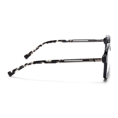 Voyage Apex Shine Black Square Eyeglasses for Men & Women (V62004MG5361-C2)