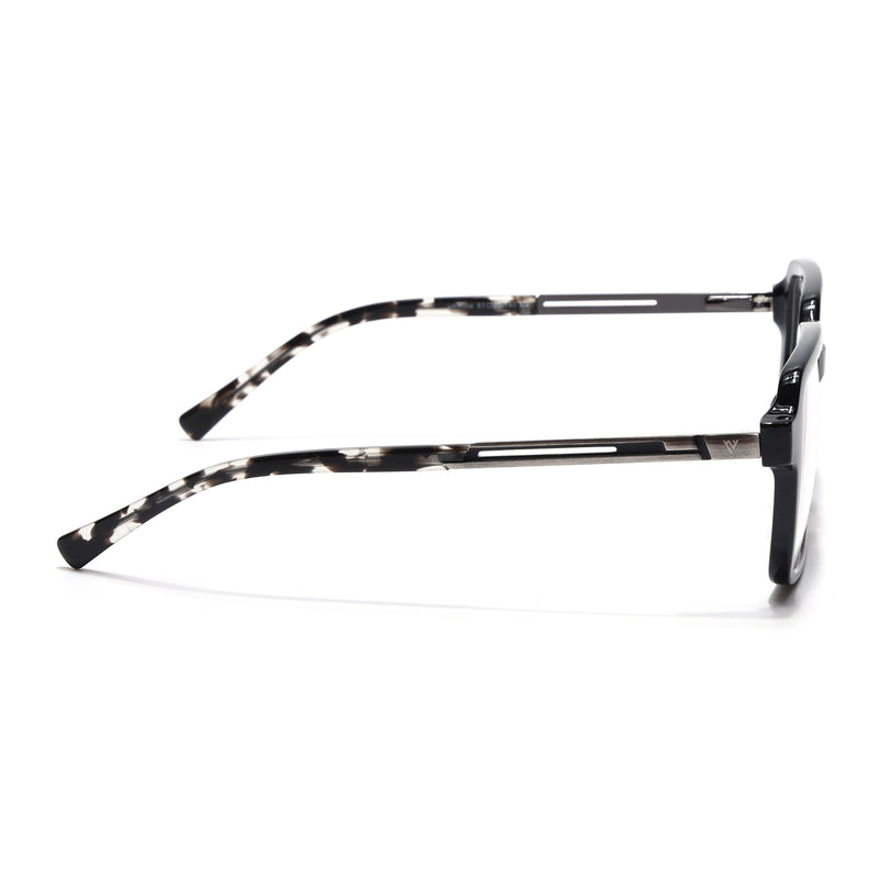 Voyage Apex Shine Black Square Eyeglasses for Men & Women (V62004MG5361-C2)