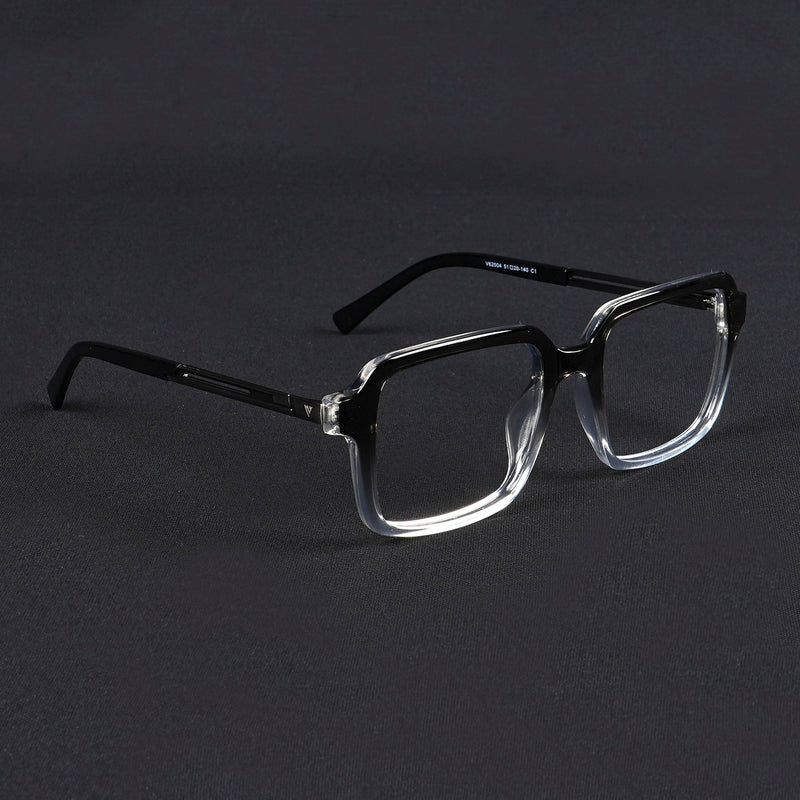 Voyage Apex Black & Transparent Square Eyeglasses for Men & Women (V62004MG5362-C3)