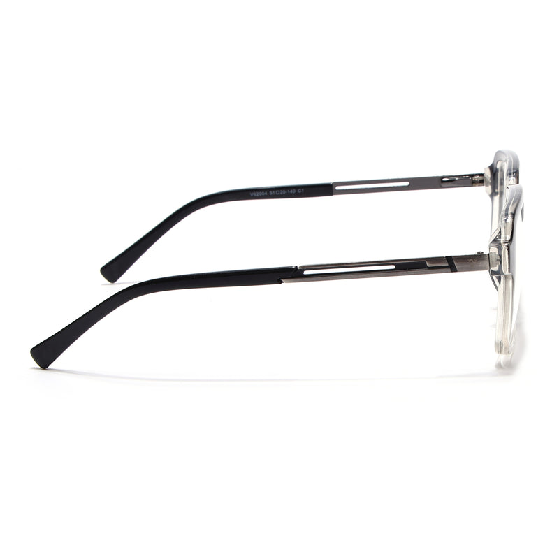 Voyage Apex Black & Transparent Square Eyeglasses for Men & Women (V62004MG5362-C3)