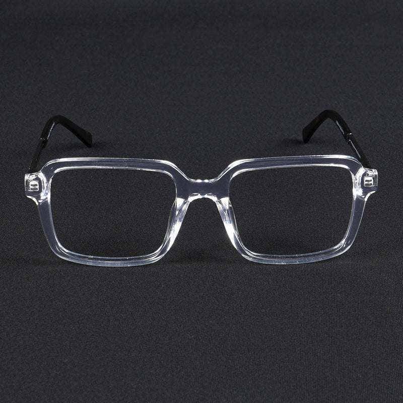 Voyage Apex Transparent Square Eyeglasses for Men & Women (V62004MG5363-C4)