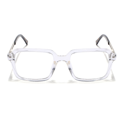 Voyage Apex Transparent Square Eyeglasses for Men & Women (V62004MG5363-C4)