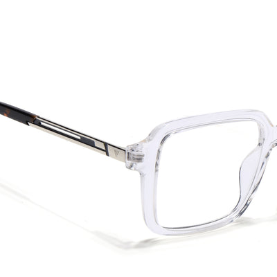 Voyage Apex Transparent Square Eyeglasses for Men & Women (V62004MG5363-C4)