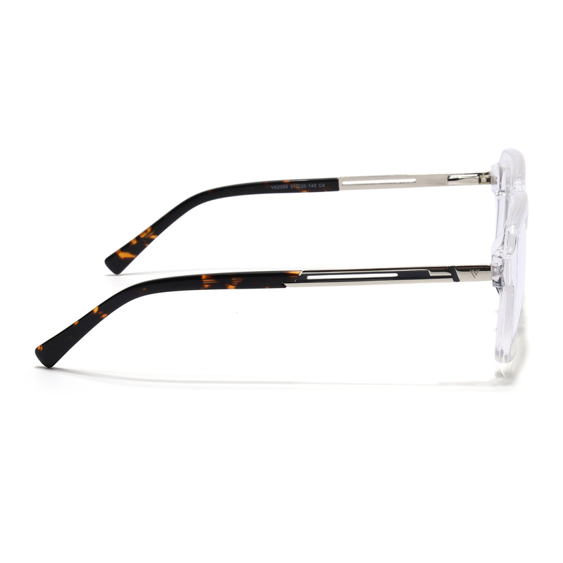 Voyage Apex Transparent Square Eyeglasses for Men & Women (V62004MG5363-C4)