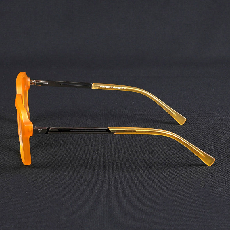Voyage Apex Orange Square Eyeglasses for Men & Women (V62004MG5364-C5)