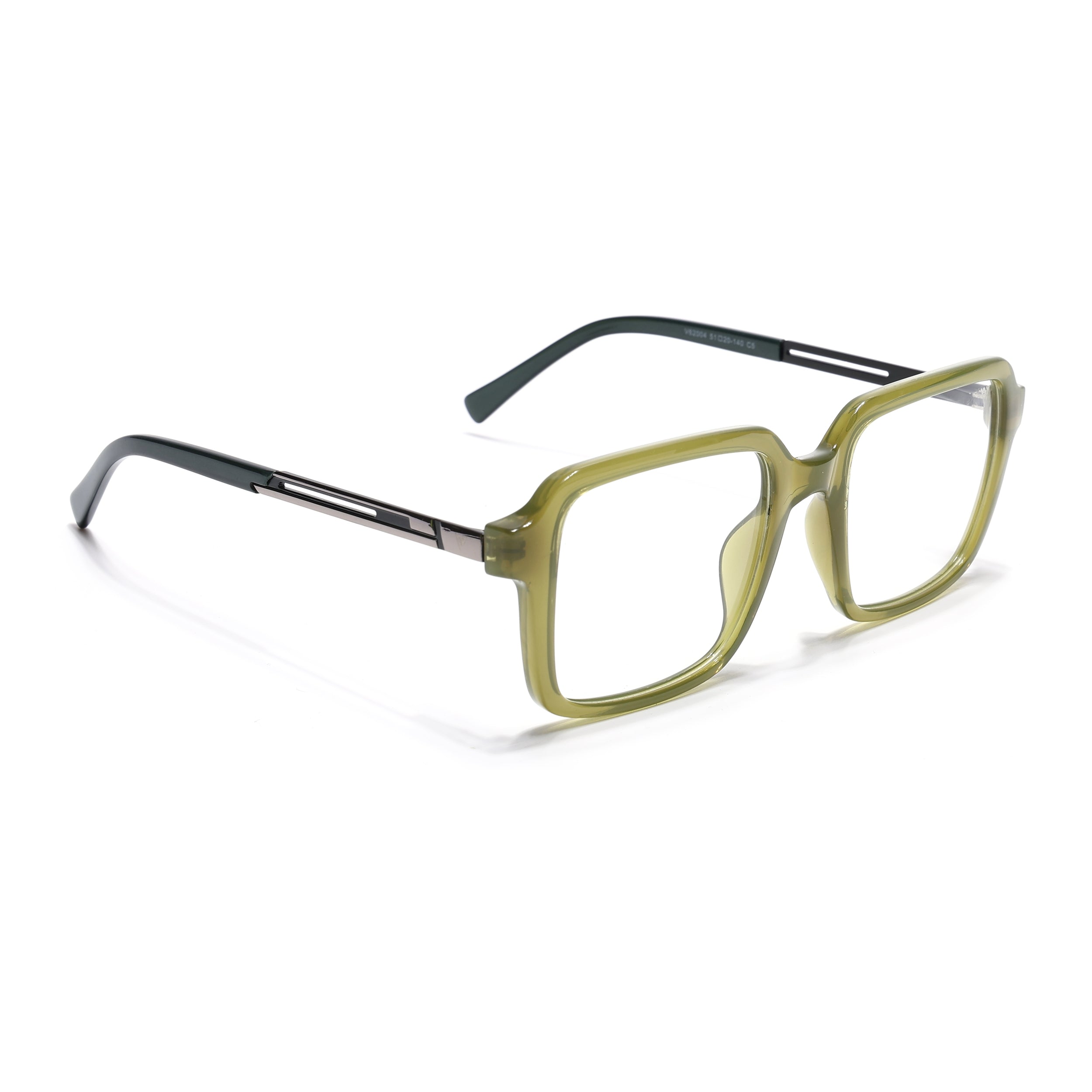 Voyage Apex Green Square Eyeglasses for Men & Women (V62004MG5365-C6)