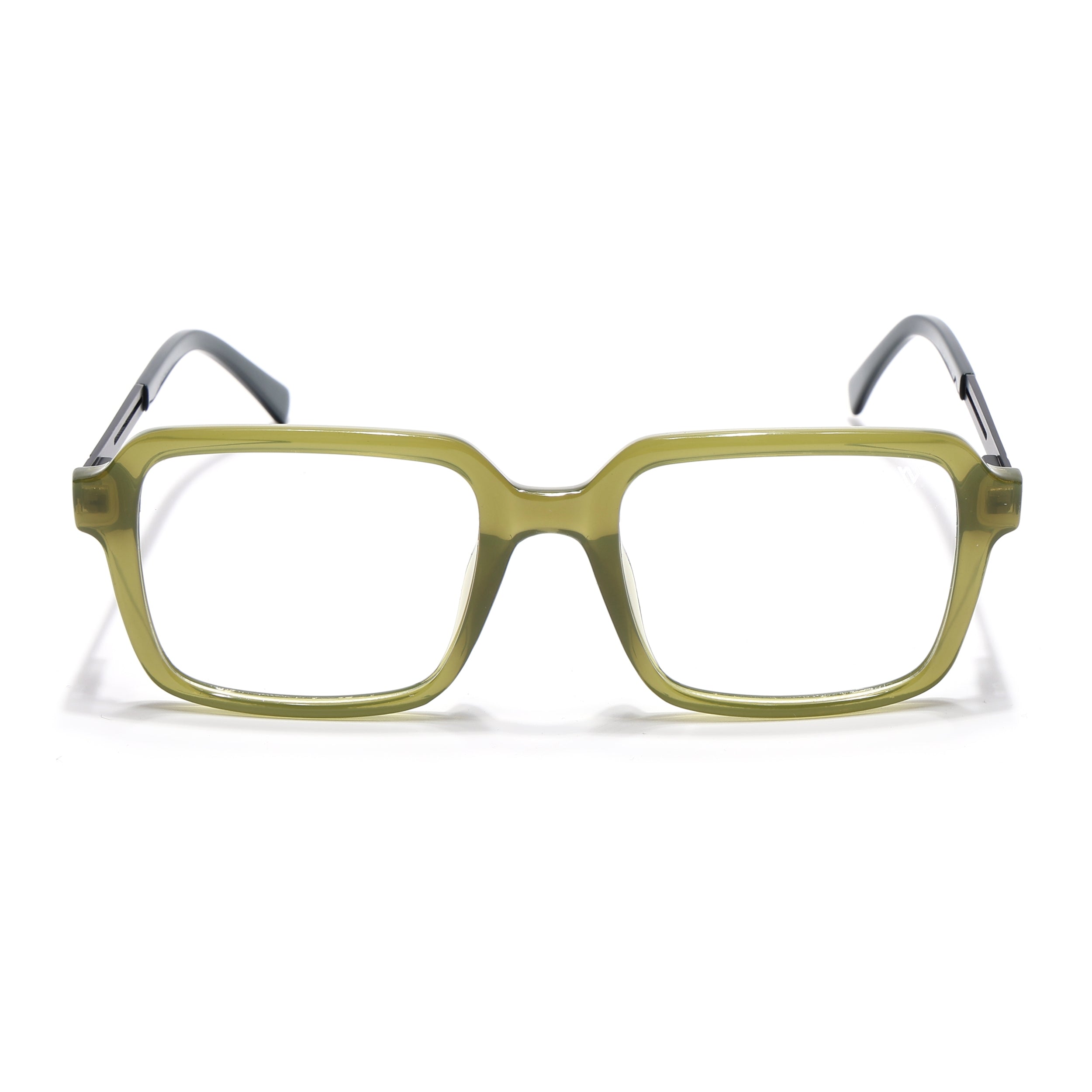 Voyage Apex Green Square Eyeglasses for Men & Women (V62004MG5365-C6)
