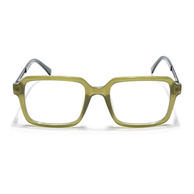 Voyage Apex Green Square Eyeglasses for Men & Women (V62004MG5365-C6)