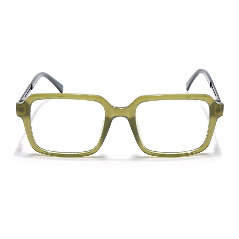 Voyage Apex Green Square Eyeglasses for Men & Women (V62004MG5365-C6)