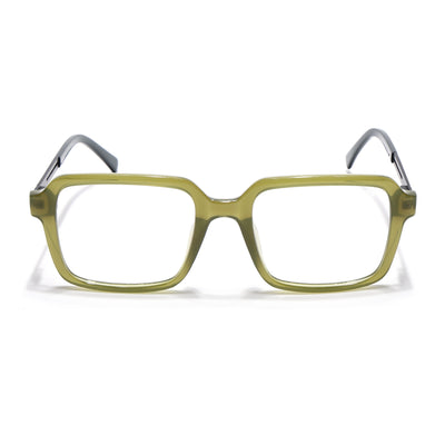 Voyage Apex Green Square Eyeglasses for Men & Women (V62004MG5365-C6)