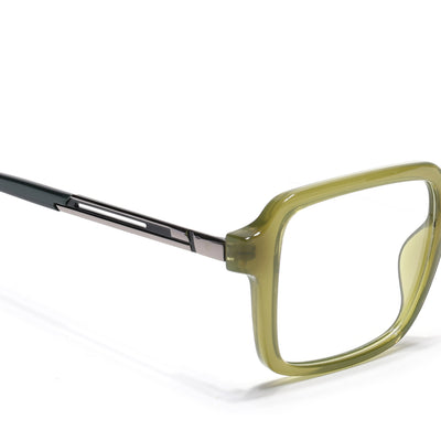 Voyage Apex Green Square Eyeglasses for Men & Women (V62004MG5365-C6)