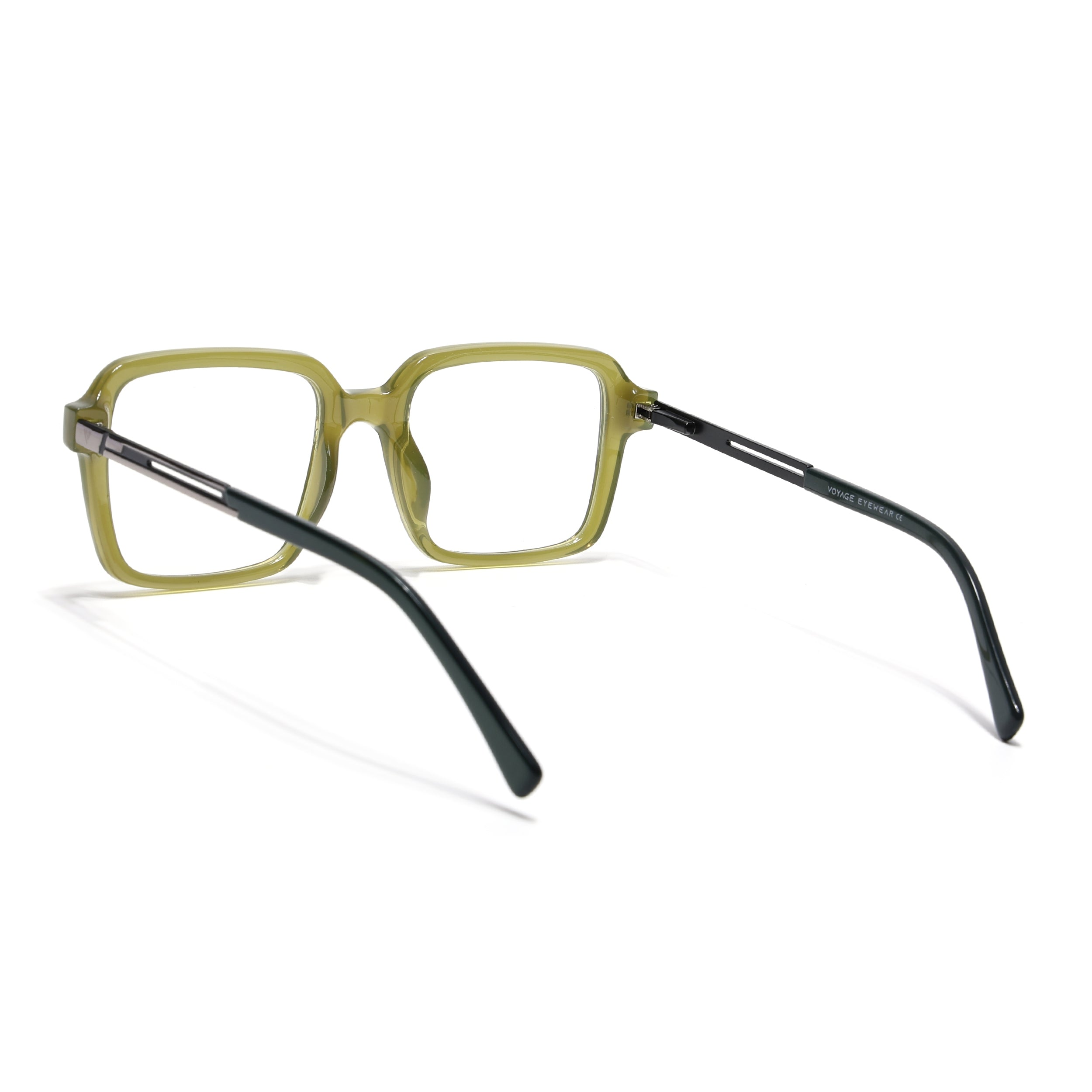 Voyage Apex Green Square Eyeglasses for Men & Women (V62004MG5365-C6)