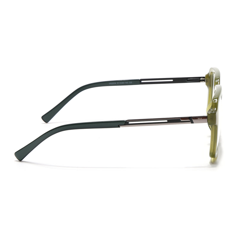 Voyage Apex Green Square Eyeglasses for Men & Women (V62004MG5365-C6)