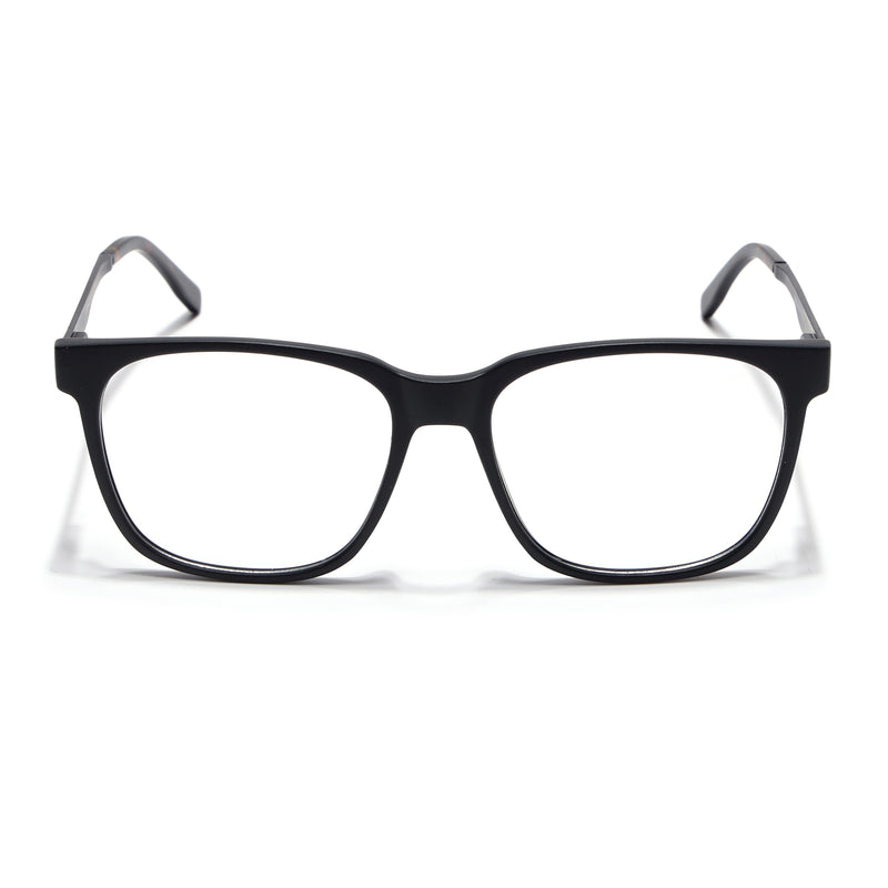 Voyage Apex Matt Black Square Eyeglasses for Men & Women (V62005MG5366-C1)