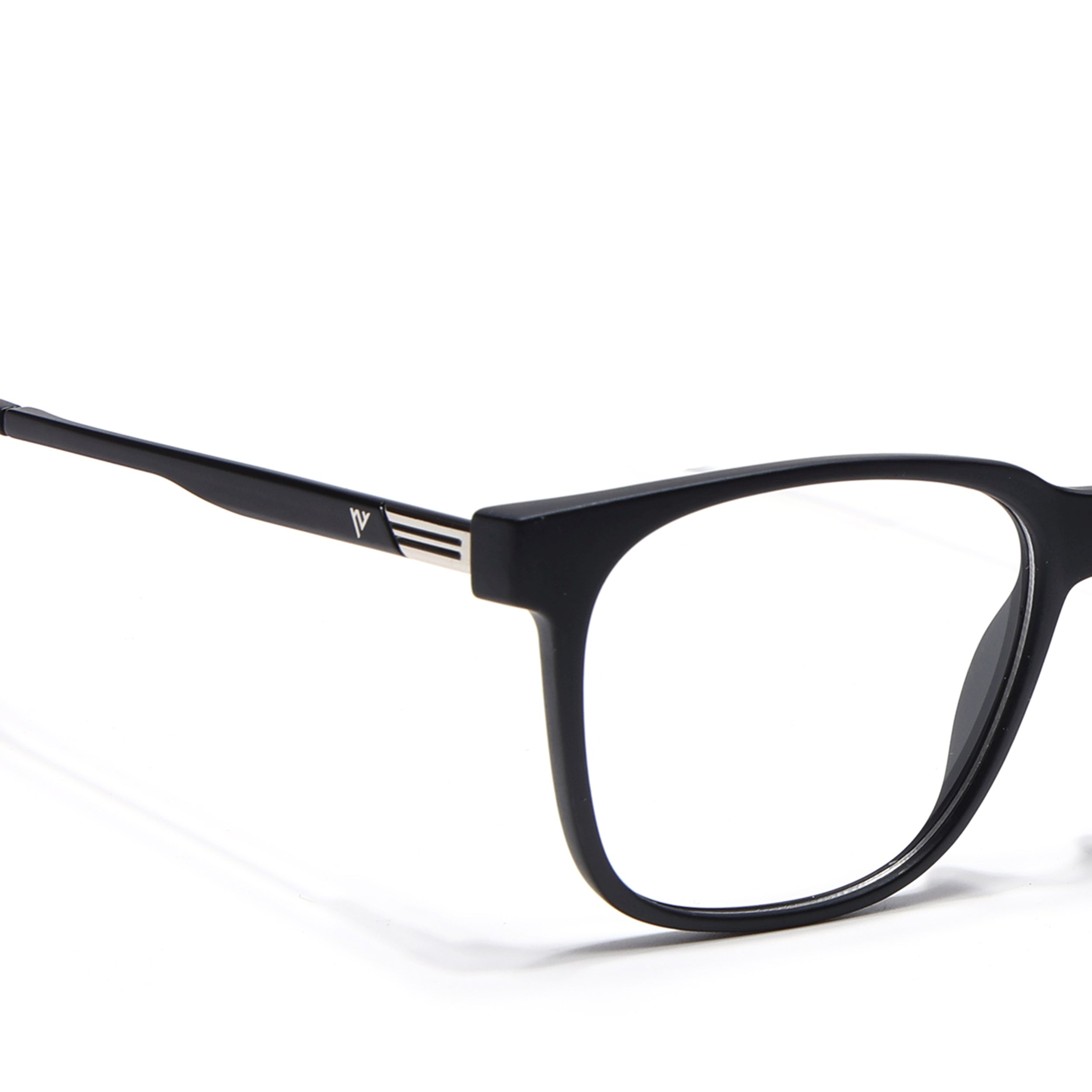 Voyage Apex Matt Black Square Eyeglasses for Men & Women (V62005MG5366-C1)