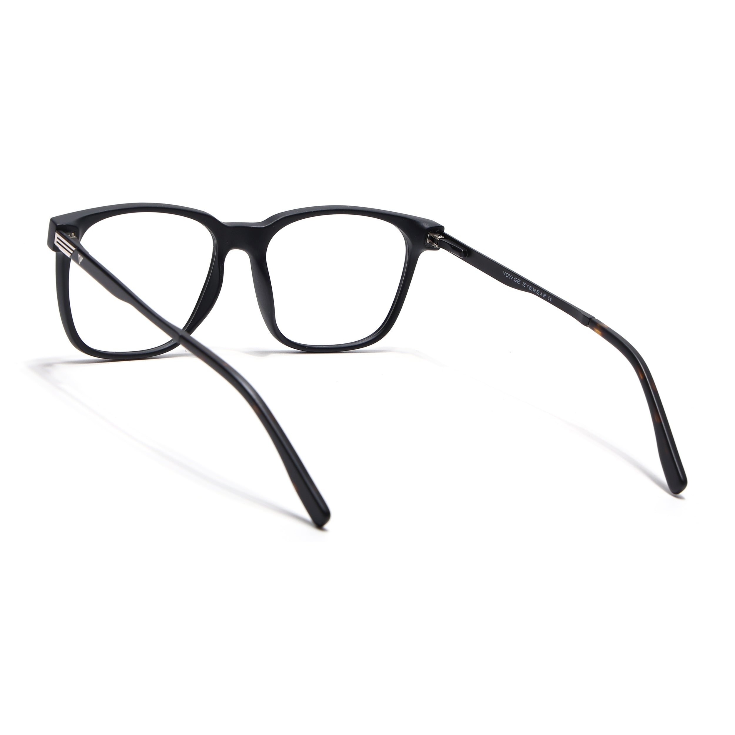 Voyage Apex Matt Black Square Eyeglasses for Men & Women (V62005MG5366-C1)