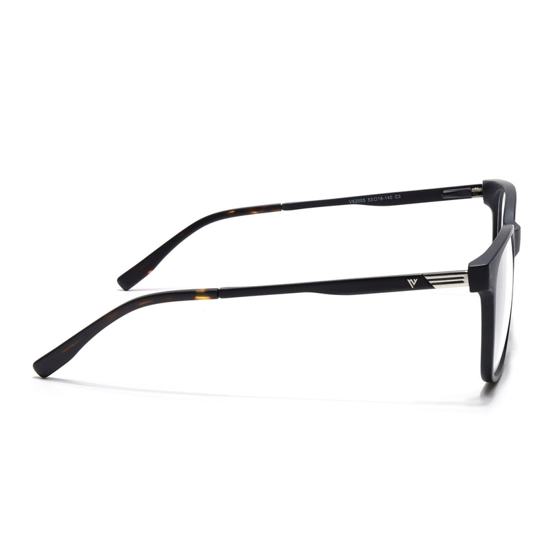 Voyage Apex Matt Black Square Eyeglasses for Men & Women (V62005MG5366-C1)