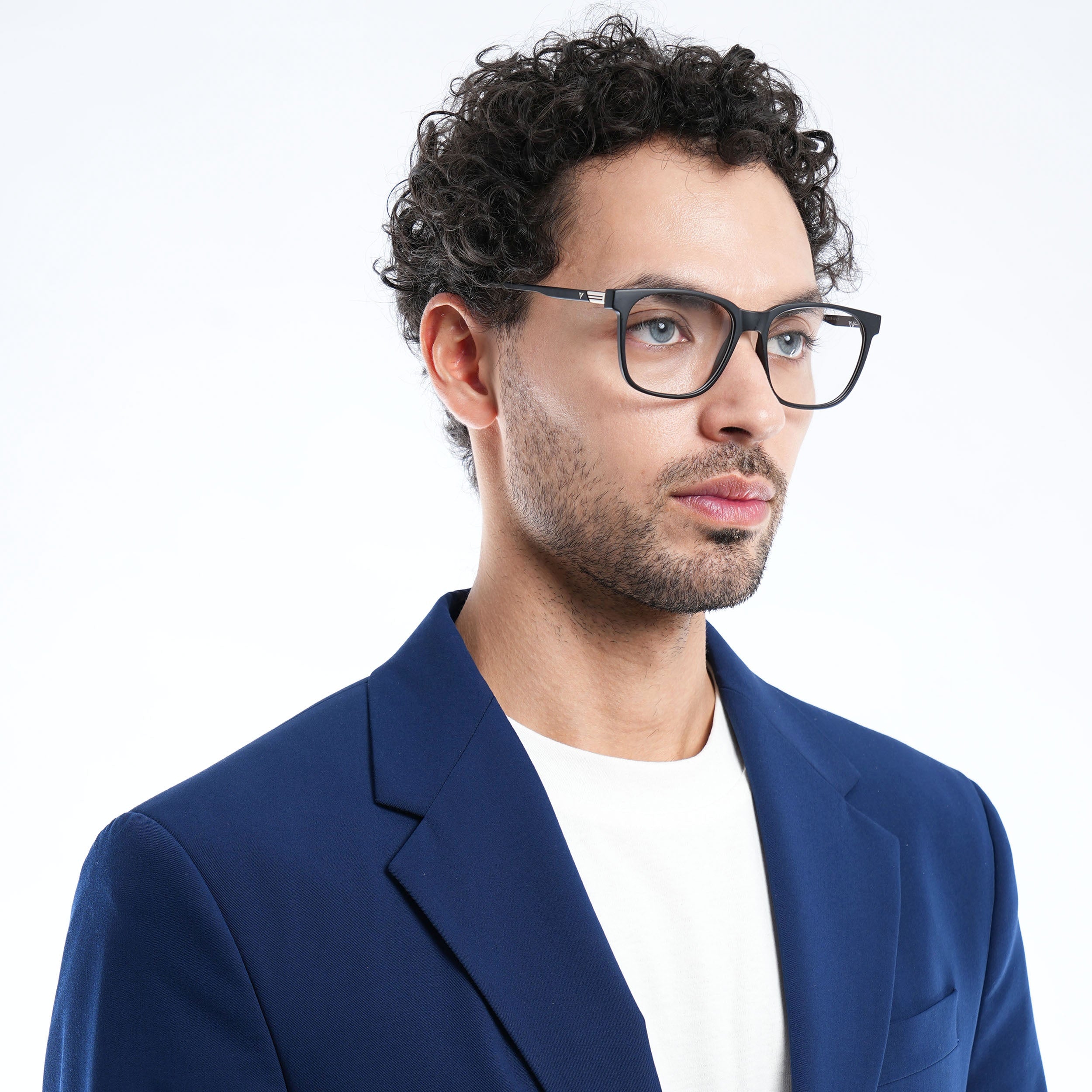 Voyage Apex Matt Black Square Eyeglasses for Men & Women (V62005MG5366-C1)